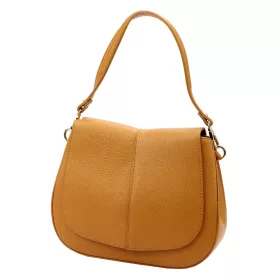  Luka DOLLARO okkersárga női bőr kézitáska 27 x 21 x 9.5 cm