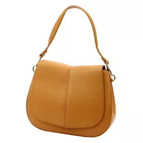   Luka DOLLARO okkersárga női bőr kézitáska 27 x 21 x 9.5 cm
