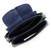 Luka 24-033 navy női bőr kézitáska, válltáska, oldaltáska 27 x 21 x 9.5 cm