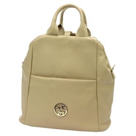   Gregorio 1733 olasz bézs női bőr hátizsák, kézitáska 34 x 32 x 17 cm