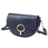 Luka 24-020 navy kék női bőr válltáska, oldaltáska 21 x 13 x 8 cm