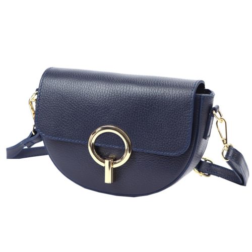 Luka 24-020 navy kék női bőr válltáska, oldaltáska 21 x 13 x 8 cm
