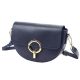 Luka 24-020 navy kék női bőr válltáska, oldaltáska 21 x 13 x 8 cm