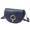 Luka 24-020 navy kék női bőr válltáska, oldaltáska 21 x 13 x 8 cm