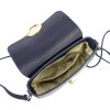 Luka 24-020 navy kék női bőr válltáska, oldaltáska 21 x 13 x 8 cm