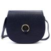 Florence 38 navy kék női bőr válltáska, oldaltáska 21 x 19 x 7.5 cm