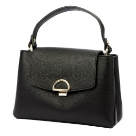   Luka 24-036 fekete női bőr kézitáska, válltáska, oldaltáska 26 x 17 x 10 cm