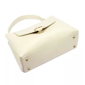   Luka 24-036 ekrü női bőr kézitáska, válltáska 26 x 17 x 10 cm