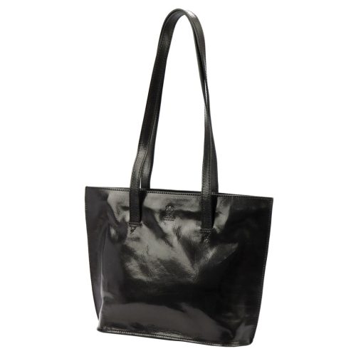 Florence 47 fekete női bőr kézitáska, válltáska, shopper 39 x 28 x 10.5 cm