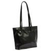 Florence 47 fekete női bőr kézitáska, válltáska, shopper 39 x 28 x 10.5 cm