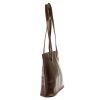Florence 47 sötétbarna női bőr válltáska, shopper táska 39 x 28 x 10.5 cm