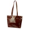 Florence 47 barna női bőr kézitáska, válltáska, shopper 39 x 28 x 10.5 cm