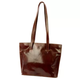   Florence 47 barna női bőr kézitáska, válltáska, shopper 39 x 28 x 10.5 cm