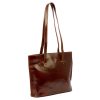 Florence 47 barna női bőr kézitáska, válltáska, shopper 39 x 28 x 10.5 cm