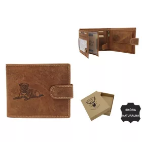   Wild N992L-CHM-DOG kutya nyomatos barna bőr pénztárca 13 × 9,5 cm