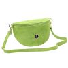 LOCCA LOC-02 zöld velúr női bőr válltáska, oldaltáska, crossbody 28 x 16 x 9 cm