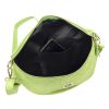 LOCCA LOC-02 zöld velúr női bőr válltáska, oldaltáska, crossbody 28 x 16 x 9 cm