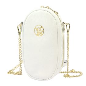   Gregorio 1734  fehér női bőr mobiltartó partytáska, válltáska 12 x 20 x 6 cm