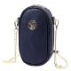 Gregorio 1734 navy kék női bőr mobiltartó partytáska, válltáska 12 x 20 x 6 cm