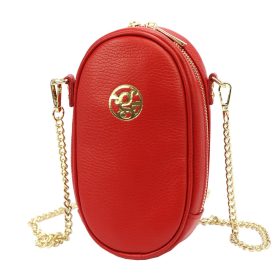   Gregorio 1734 piros női bőr mobiltartó partytáska, válltáska 12 x 20 x 6 cm