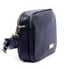 MiaMore 01-068 navy kék női bőr válltáska, oldaltáska, crossbody 26 x 19 x 8 cm