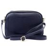 MiaMore 01-068 navy kék női bőr válltáska, oldaltáska, crossbody 26 x 19 x 8 cm