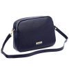 MiaMore 01-068 navy kék női bőr válltáska, oldaltáska, crossbody 26 x 19 x 8 cm