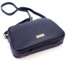 MiaMore 01-068 navy kék női bőr válltáska, oldaltáska, crossbody 26 x 19 x 8 cm