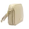 MiaMore 01-068 bézs női bőr válltáska, oldaltáska, crossbody 26 x 19 x 8 cm
