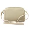 MiaMore 01-068 bézs női bőr válltáska, oldaltáska, crossbody 26 x 19 x 8 cm