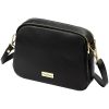 MiaMore 01-068 fekete női bőr válltáska, oldaltáska, crossbody 26 x 19 x 8 cm