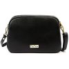 MiaMore 01-068 fekete női bőr válltáska, oldaltáska, crossbody 26 x 19 x 8 cm