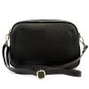 MiaMore 01-068 fekete női bőr válltáska, oldaltáska, crossbody 26 x 19 x 8 cm