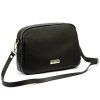 MiaMore 01-068 fekete női bőr válltáska, oldaltáska, crossbody 26 x 19 x 8 cm
