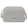 MiaMore 01-068 szürke női bőr válltáska, oldaltáska, crossbody 26 x 19 x 8 cm