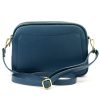 MiaMore 01-068 kék női bőr válltáska, oldaltáska, crossbody 26 x 19 x 8 cm