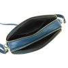 MiaMore 01-068 kék női bőr válltáska, oldaltáska, crossbody 26 x 19 x 8 cm