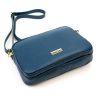 MiaMore 01-068 kék női bőr válltáska, oldaltáska, crossbody 26 x 19 x 8 cm