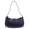 Luka 24-037 navy kék női bőr kézitáska, válltáska 29 x 17 x 6 cm