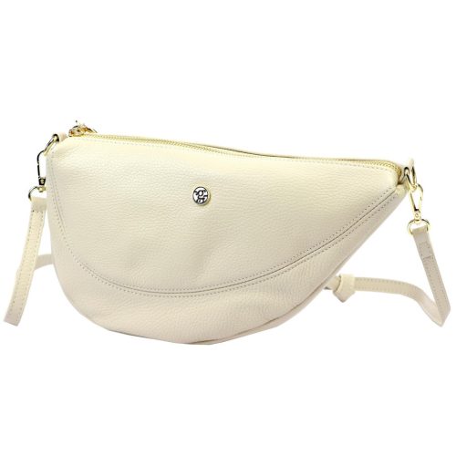 Gregorio 1735 krém női bőr válltáska, oldaltáska, crossbody 32 x 18 x 7 cm