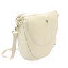 Gregorio 1735 krém női bőr válltáska, oldaltáska, crossbody 32 x 18 x 7 cm