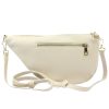 Gregorio 1735 krém női bőr válltáska, oldaltáska, crossbody 32 x 18 x 7 cm