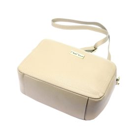 MiaMore 01-063 bézs női bőr válltáska 25 x 16 x 10 cm