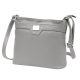 Luka 20-076 szürke női bőr válltáska, oldaltáska, crossbody 24 x 20 x 10 cm