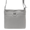 Luka 20-076 szürke női bőr válltáska, oldaltáska, crossbody 24 x 20 x 10 cm
