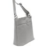 Luka 20-076 szürke női bőr válltáska, oldaltáska, crossbody 24 x 20 x 10 cm