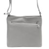 Luka 20-076 szürke női bőr válltáska, oldaltáska, crossbody 24 x 20 x 10 cm