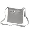 Luka 20-076 szürke női bőr válltáska, oldaltáska, crossbody 24 x 20 x 10 cm