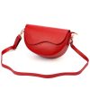Luka 20-063 piros női bőr válltáska, oldaltáska, crossbody 26 x 16 x 9 cm