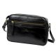 EL FORREST LB33-68 fekete női bőr válltáska, oldaltáska, crossbody 25 x 18 x 7 cm
